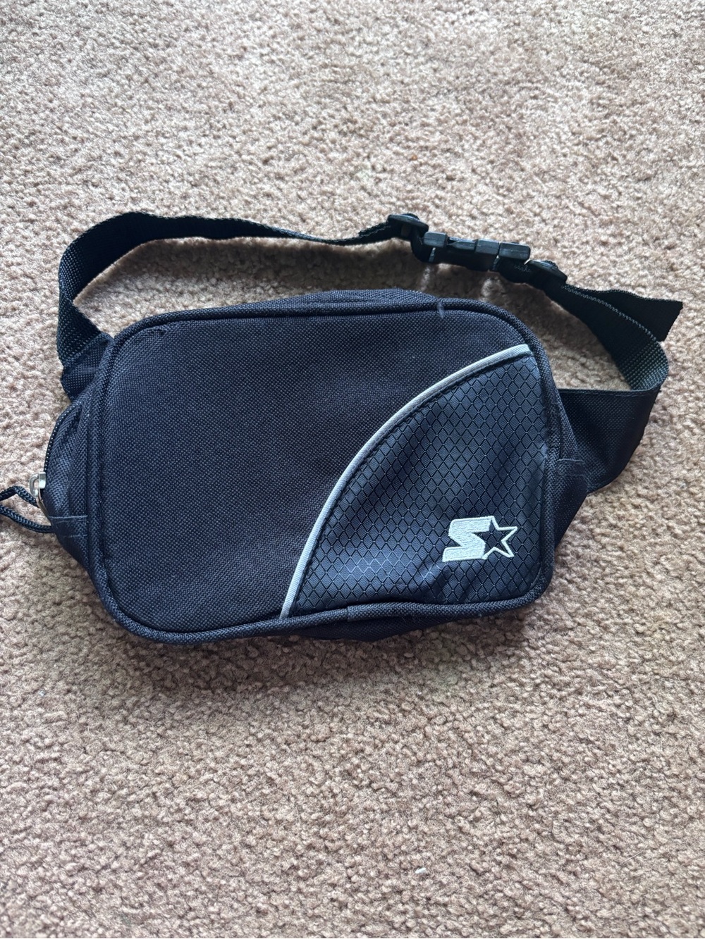 STARTER Black Kids Crossbody Waist Bag with Star Accent
